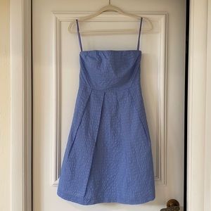 J. Crew strapless light blue dress